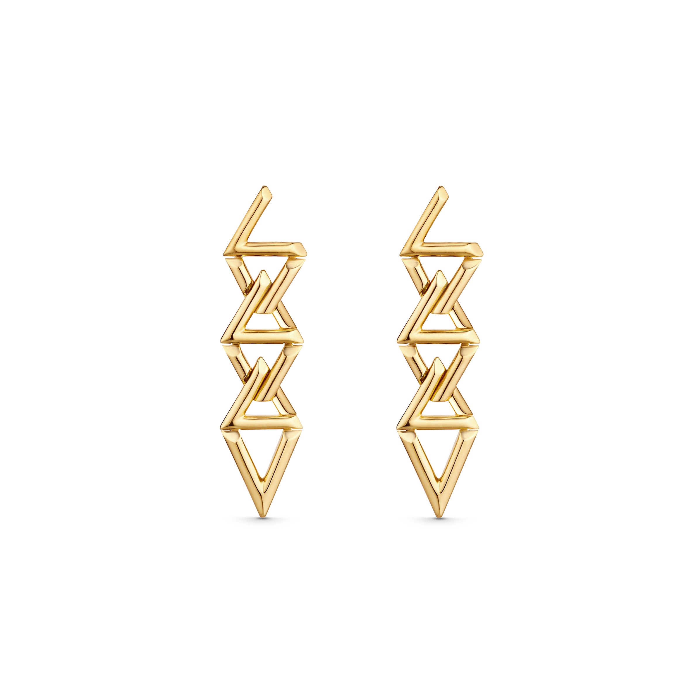 LOUIS VUITTON LV VOLT CURB CHAIN EARRINGS, YELLOW GOLD Q96971 LOUIS VUITTON LV VOLT CURB CHAIN EARRINGS, YELLOW GOLD Q96971